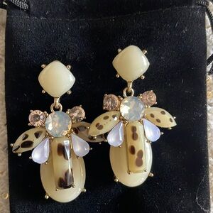BAUBLEBAR BEE drop pierced earrings in gold tone neutral beautiful stones